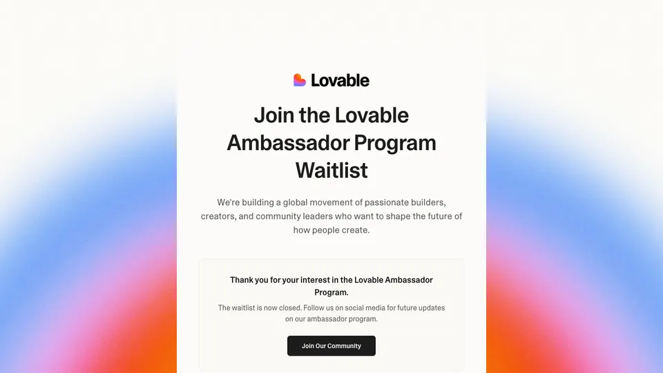 Lovable Ambassador Program preview