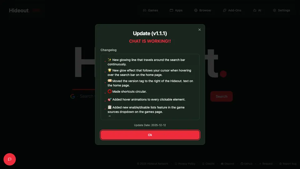 Hideout preview