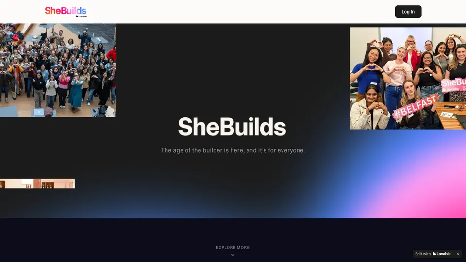 SheBuilds on Lovable preview